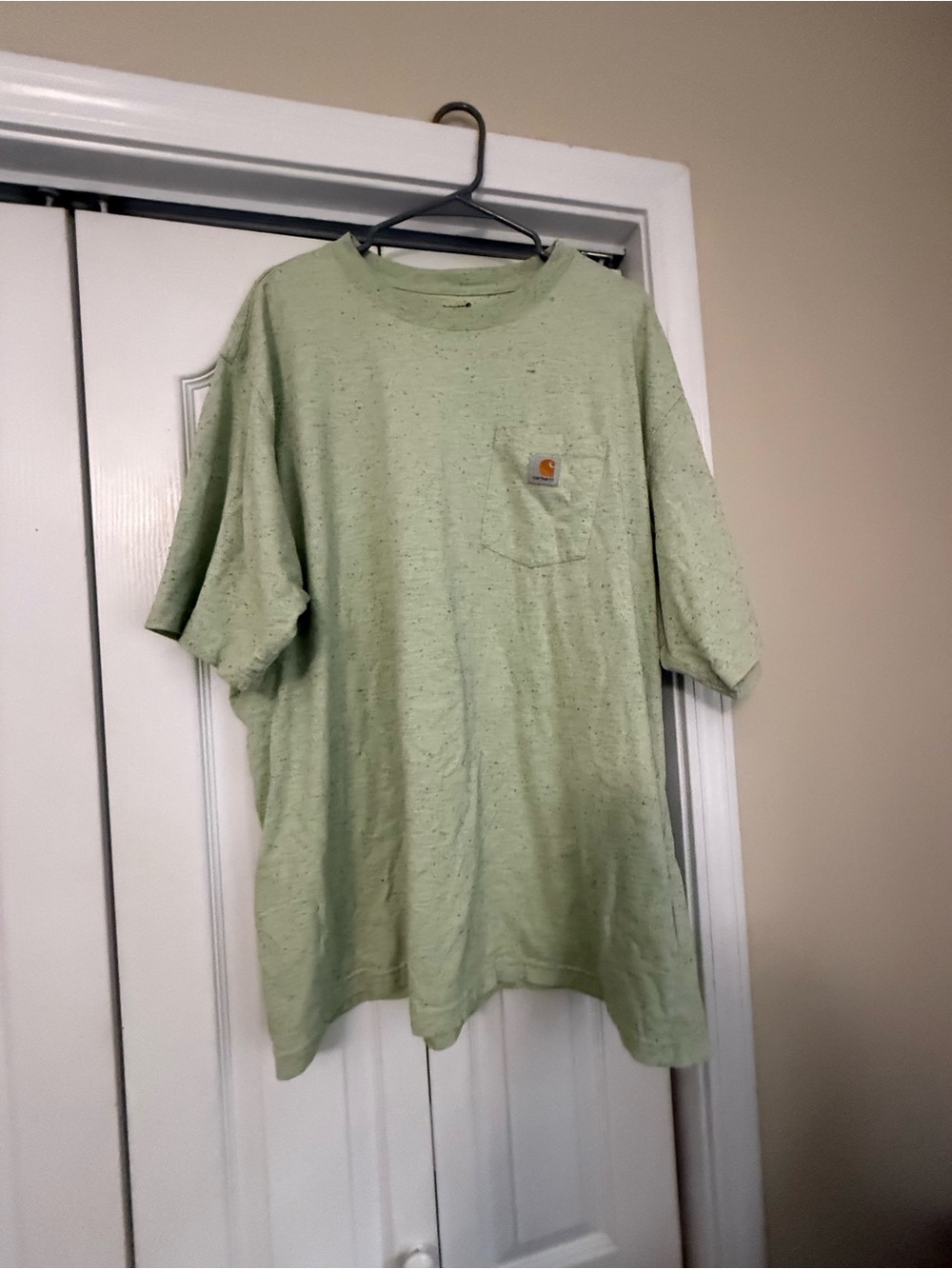 Carhartt Speckled Pale Green Crewneck Pocket Tee